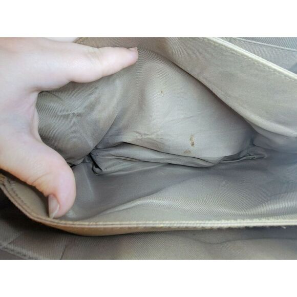 Koltov Collections Beige Organized Handbag Faux Leather Double Handles - Picture 6 of 7